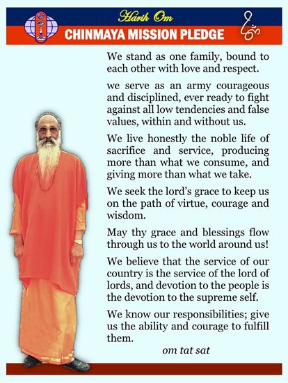 Picture of Chinmaya Mission Pledge Postcard Magnet